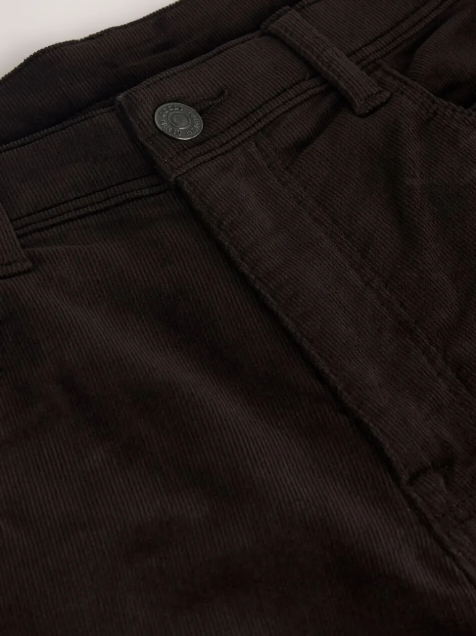 Broeken En Chino's|Next - Motionflex Corduroy Stretch Trousers Donker bordeauxrood