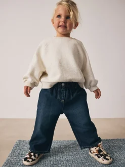 Jeans En Joggingbroeken|Jeans|Next - Jeans met wijde pijpen (3 mnd-7 jr) Donker gewassen denim