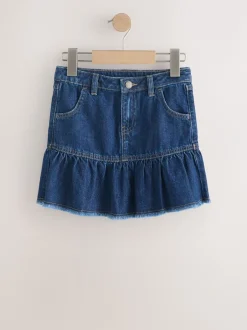 Shorts En Rokken*Next - Katoenen rok (3-16jr) Donker gewassen denim