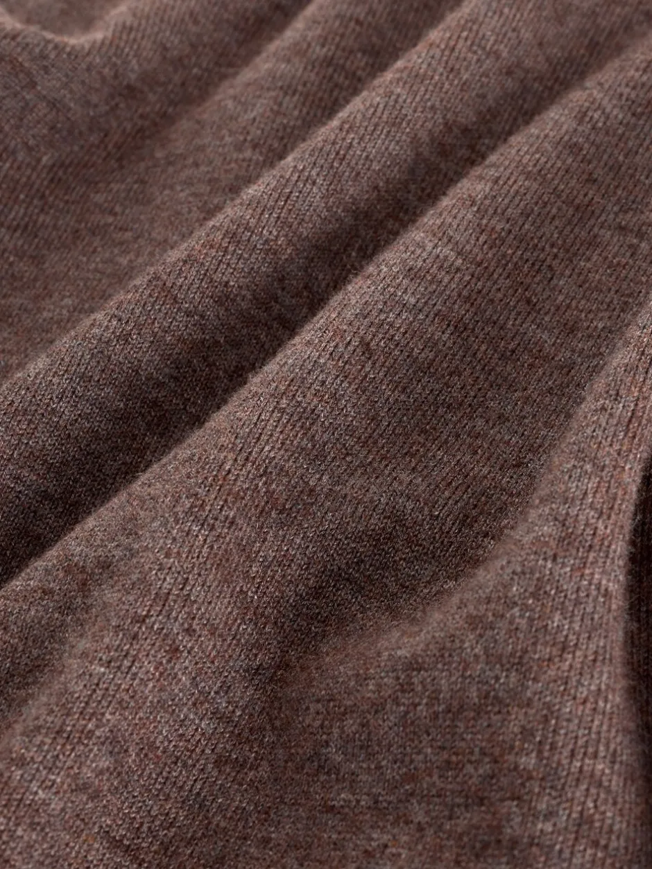 Poloshirts*Next - EDIT Gebreid poloshirt met lange mouwen en rolkraag Donker kiezelkleurig