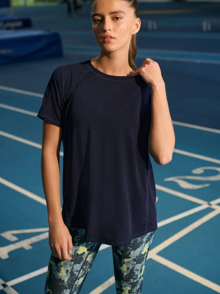 Sportkleding*Next - Active Crew Neck Short Sleeve T-Shirt Donkerblauw
