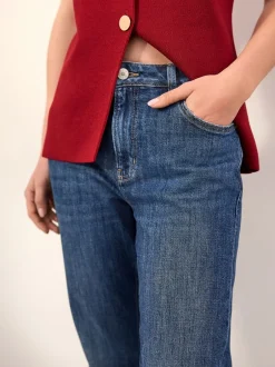 Jeans|Next - Authentieke jeans met bootcut Donkerblauw