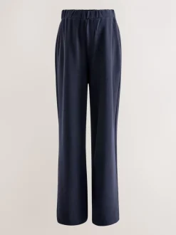 Moederschap|Broeken*Next Donkerblauw - Behaaglijke zwangerschapsbroek met wijde pijpen