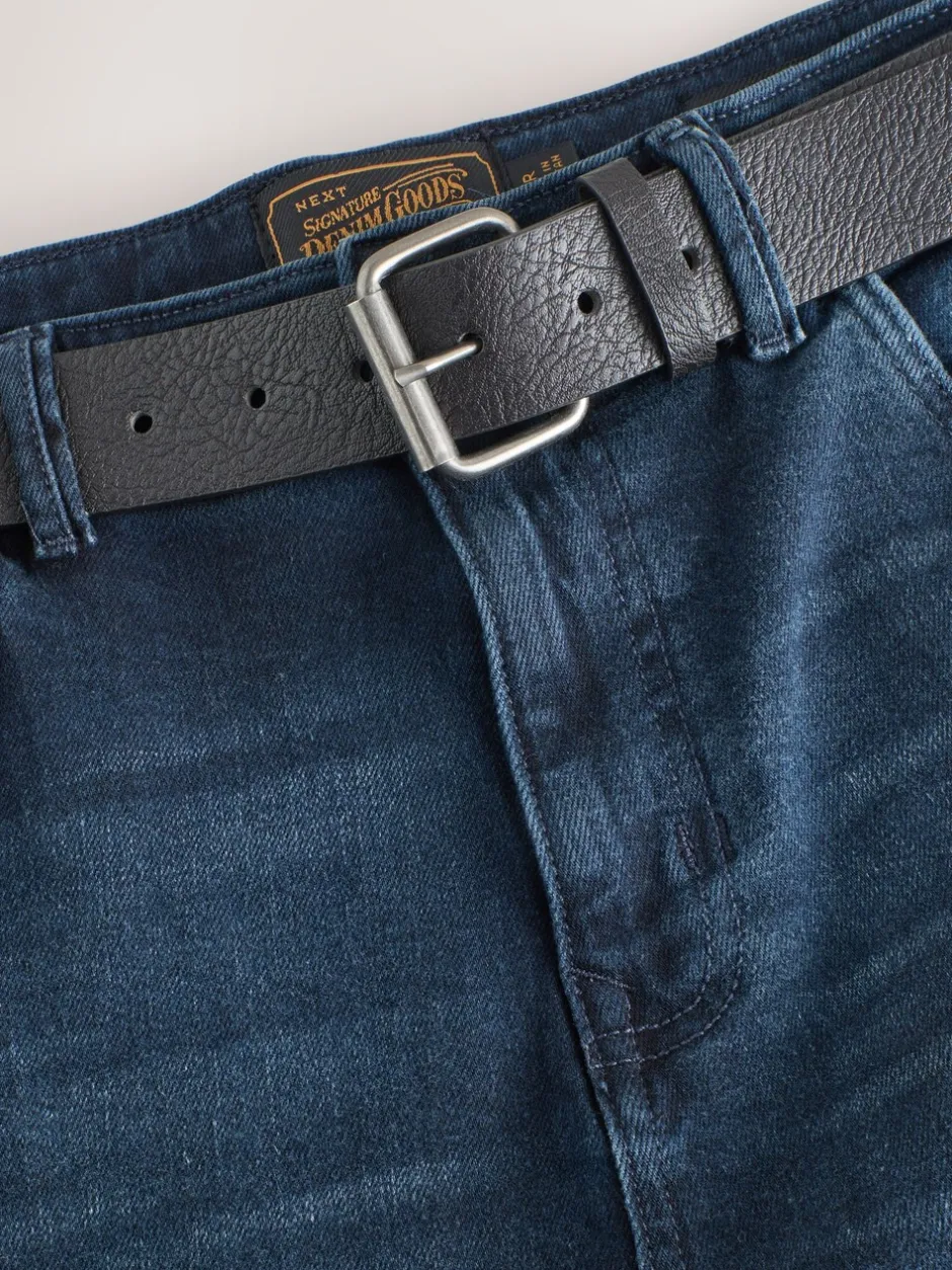 Jeans*Next - Bootcut - Authentic jeans met riem Donkerblauw