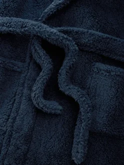 Loungewear|Kamerjassen En Badjassen|Next - Borg badjas Donkerblauw