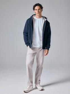 Jassen En Jacks|Sweaters En Hoody´S|Next - Borg hoodie met fleecevoering en volledige ritssluiting Donkerblauw