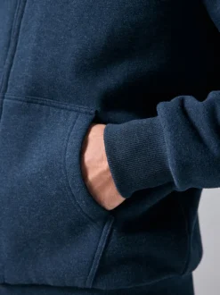 Jassen En Jacks|Sweaters En Hoody´S|Next - Borg hoodie met fleecevoering en volledige ritssluiting Donkerblauw