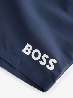 Badkleding|BOSS Donkerblauw - Starfish sneldrogende zwembroek