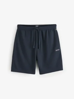 Shorts|BOSS Donkerblauw - Waffle Shorts