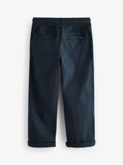 Broeken En Chino's*Next - Broek met geribde elastische taille (3-16 jr) Donkerblauw