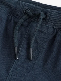 Broeken En Chino's*Next - Broek met geribde elastische taille (3-16 jr) Donkerblauw