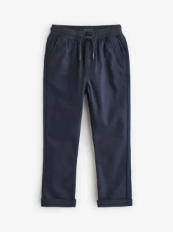 Broeken En Chino's*Next - Broek met geribde elastische taille (3-16 jr) Donkerblauw