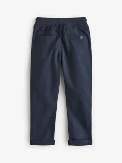 Broeken En Chino's*Next - Broek met geribde elastische taille (3-16 jr) Donkerblauw