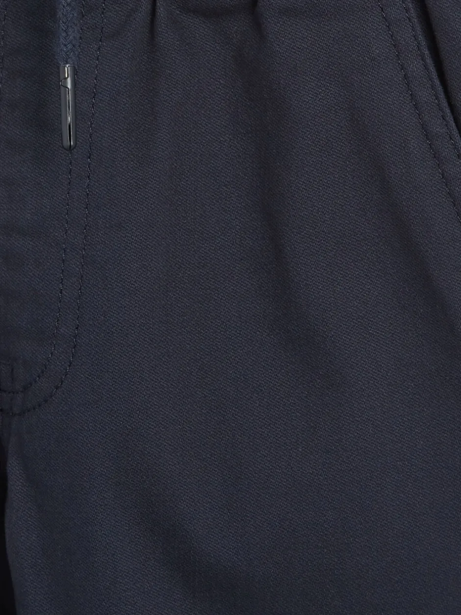 Broeken En Chino's*Next - Broek met geribde elastische taille (3-16 jr) Donkerblauw