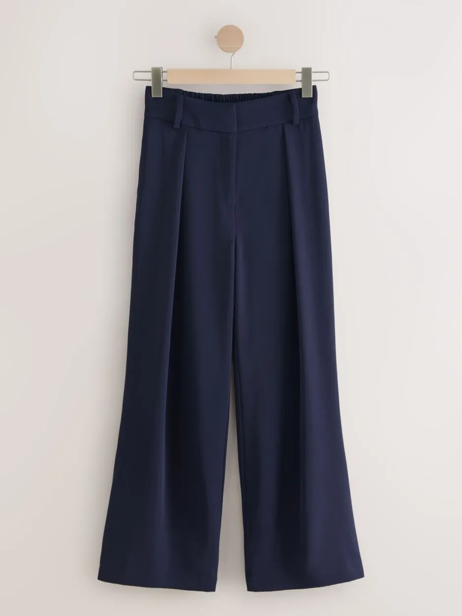 Broeken*Next - Broek met wijde pijpen en elastiek in de achterkant Donkerblauw