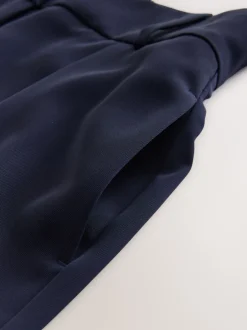 Broeken*Next - Broek met wijde pijpen en elastiek in de achterkant Donkerblauw