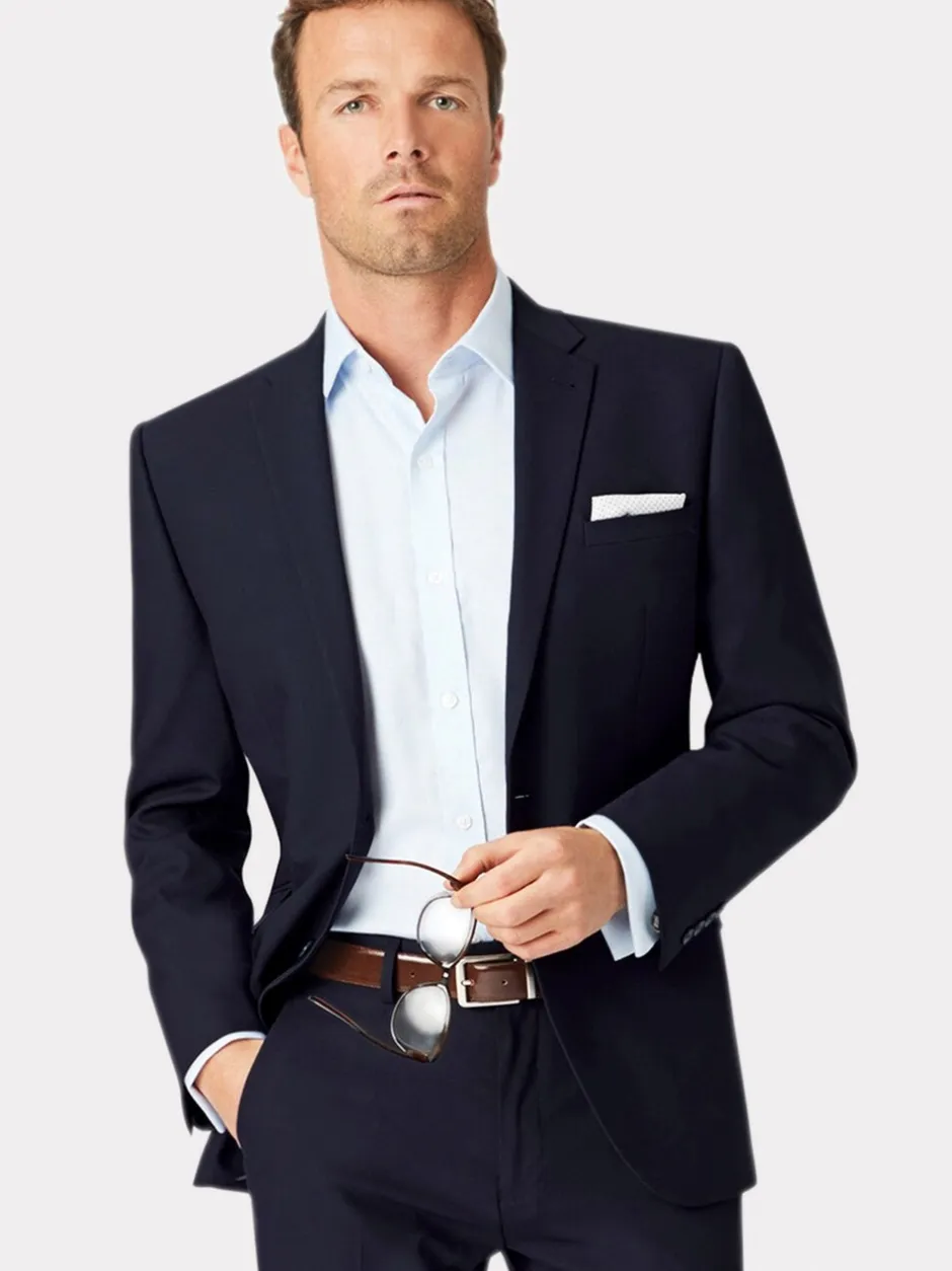 Formele Broek*Brook Taverner - Tailored Fit Washable Suit Jacket Donkerblauw