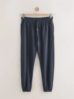 Loungewear|Joggingbroeken*Next - Brushback Heavyweight Open Joggers Donkerblauw
