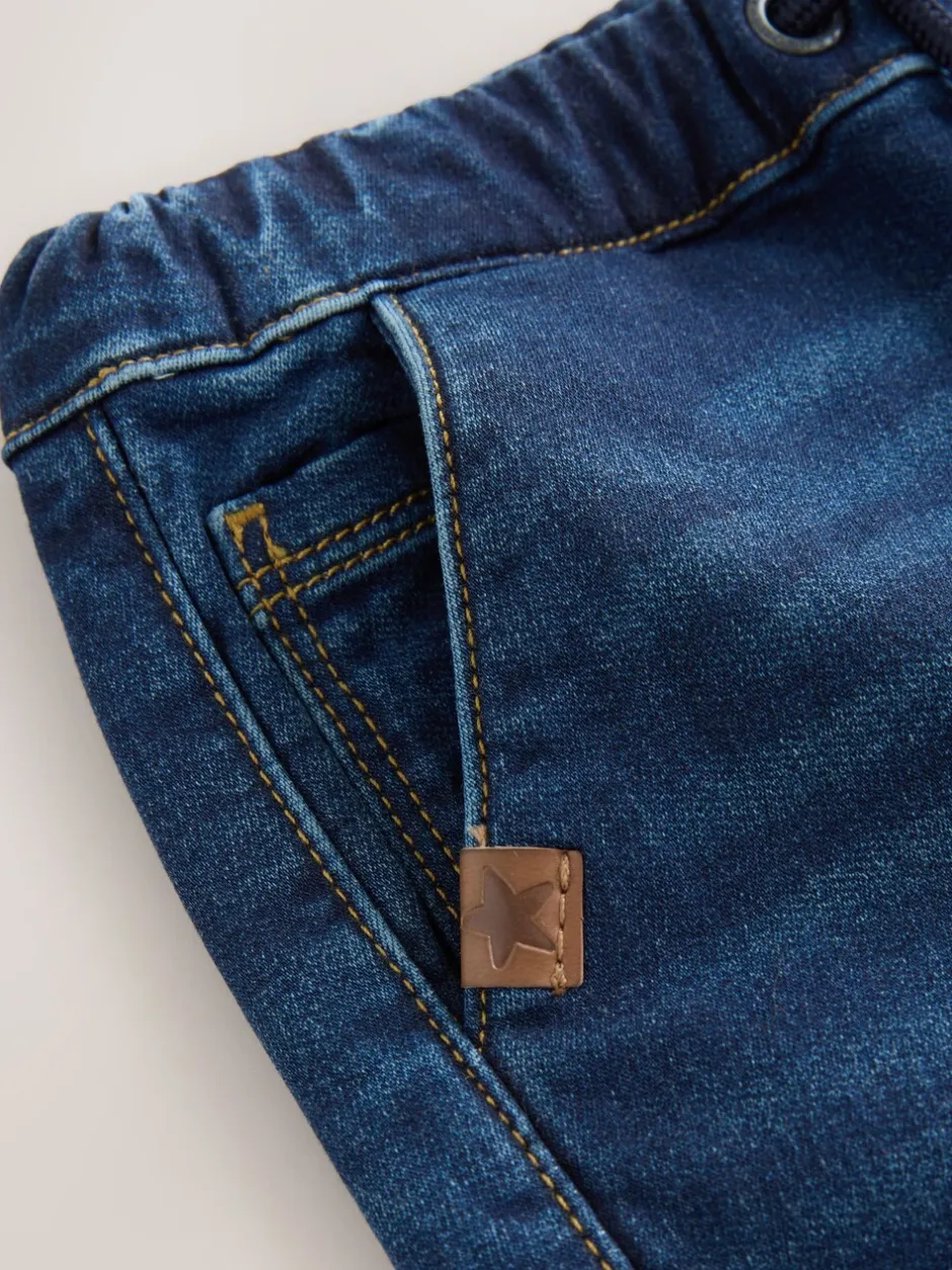 Jeans En Joggingbroeken|Jeans*Next - Comfortabele wijde cargojeans met stretch (3mnd-7jr) Donkerblauw