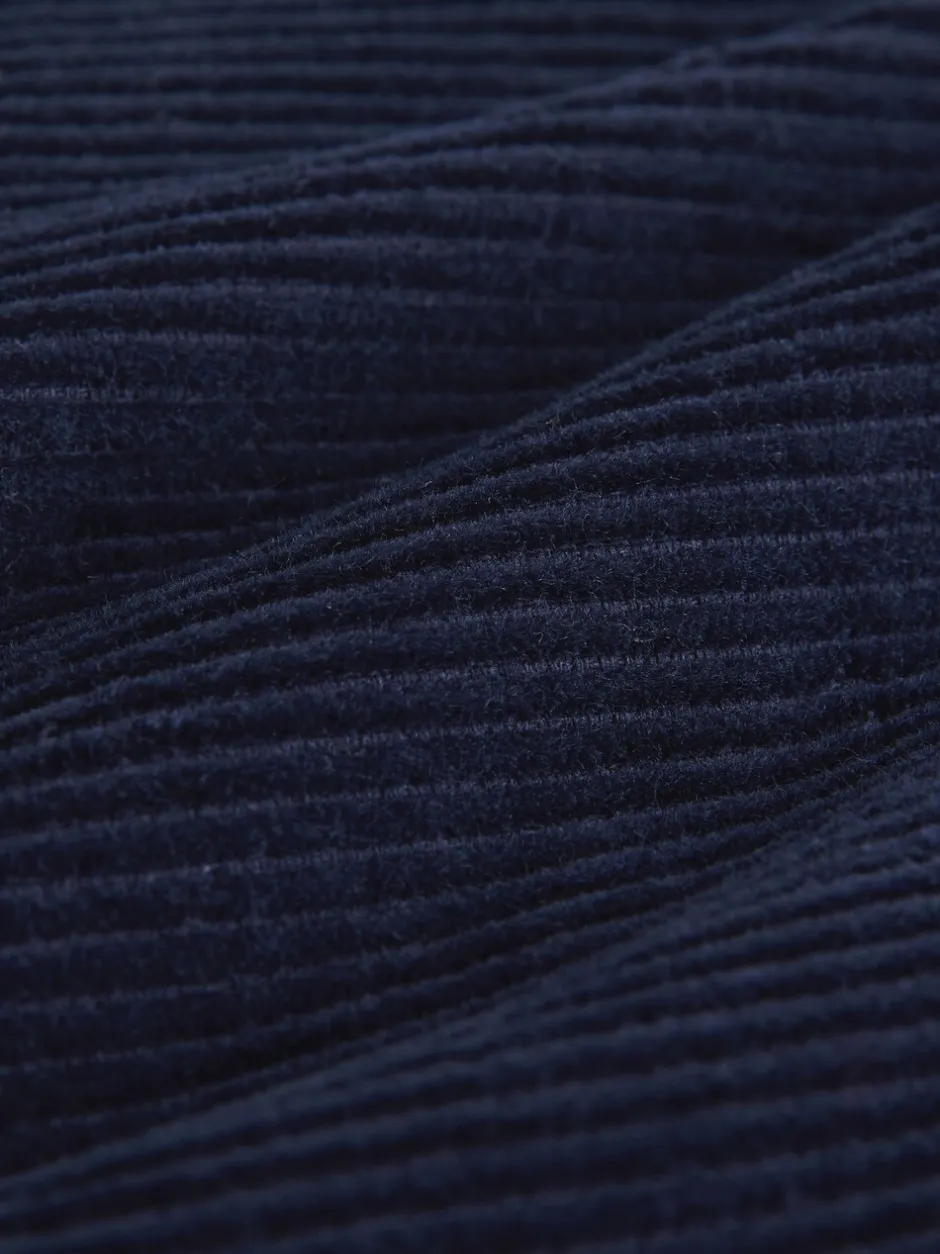 Broeken|Next - Cord Wide Leg Trousers With Scarf Donkerblauw