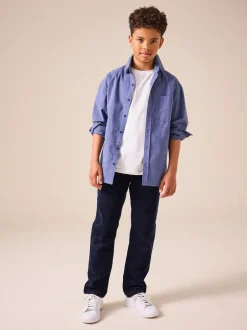 Broeken En Chino's|Next - Corduroy broek (3-16jr) Donkerblauw