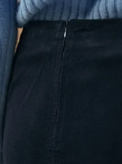 Rokken*Next Donkerblauw - Corduroy minirok
