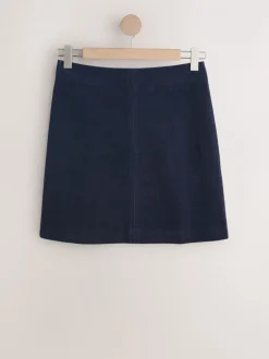 Rokken*Next Donkerblauw - Corduroy minirok
