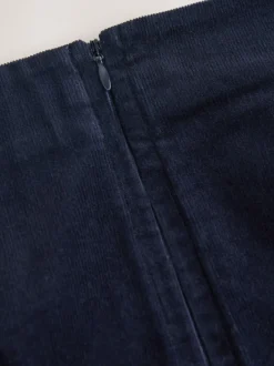 Rokken*Next Donkerblauw - Corduroy minirok