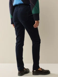 Broeken*Next - Corduroy skinny broek Donkerblauw