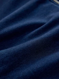 Hoody's En Sweatshirts*Next Donkerblauw - Denim Jersey Zip Through Hoodie