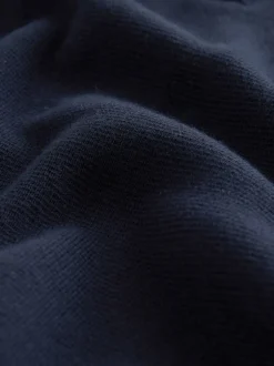 Gebreide Kleding*Next Donkerblauw - Effen - Regular fit 100% katoenen premium trui met korte rits