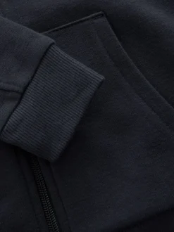 Schoolkleding|Sweaters En Hoody´S*Next Donkerblauw - Effen hoodie met doorlopende rits (3-16 jr)