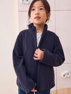 Schoolkleding|Schoolkleding*Next - Fleece jack met rits en zakken (3-16 jr) Donkerblauw