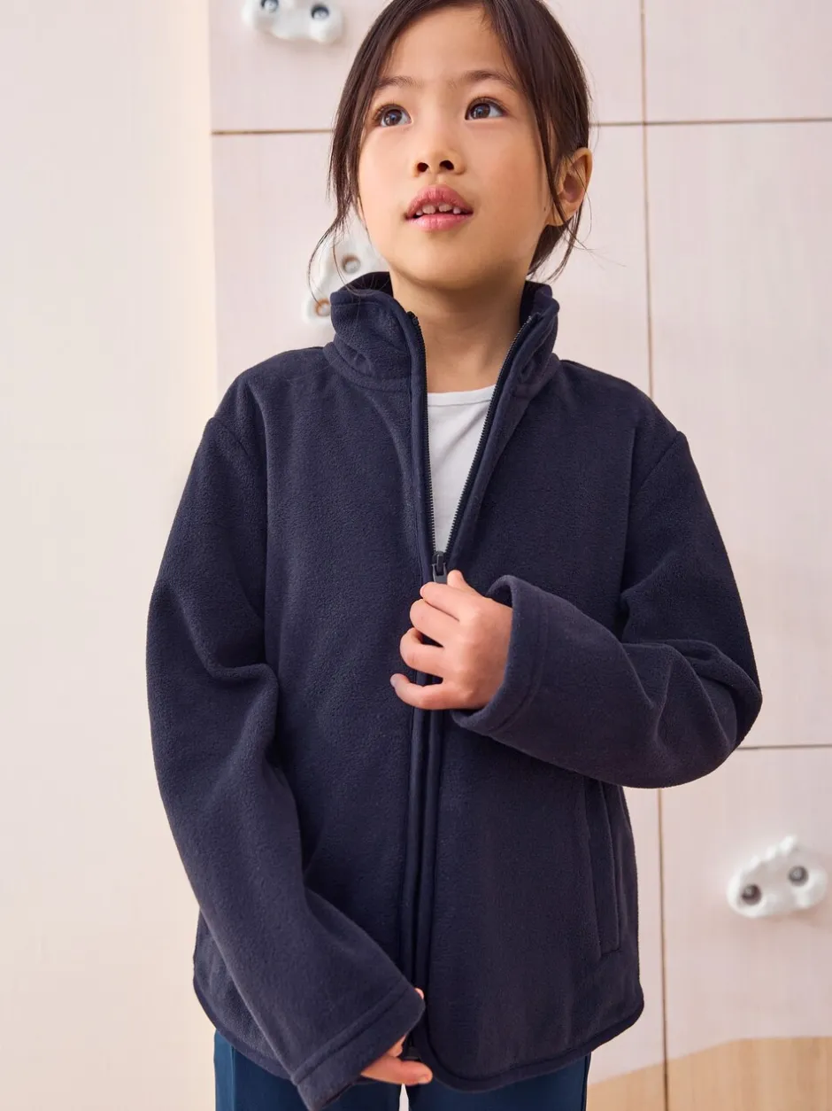 Schoolkleding|Schoolkleding*Next - Fleece jack met rits en zakken (3-16 jr) Donkerblauw