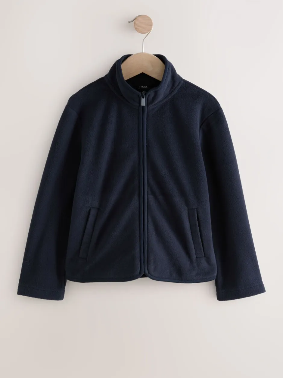 Schoolkleding|Schoolkleding*Next - Fleece jack met rits en zakken (3-16 jr) Donkerblauw