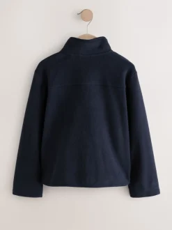 Schoolkleding|Schoolkleding*Next - Fleece jack met rits en zakken (3-16 jr) Donkerblauw