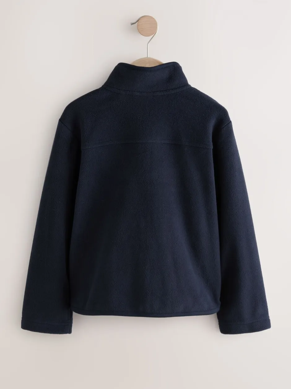 Schoolkleding|Schoolkleding*Next - Fleece jack met rits en zakken (3-16 jr) Donkerblauw