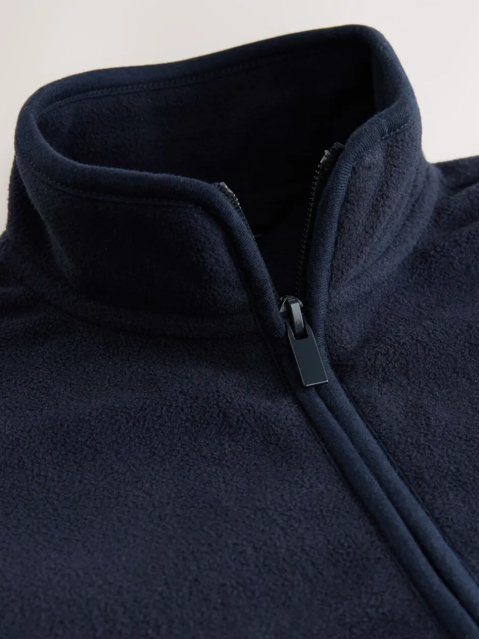 Schoolkleding|Schoolkleding*Next - Fleece jack met rits en zakken (3-16 jr) Donkerblauw