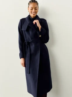 Jassen En Jacks|Next - Formele jas met colkraag Donkerblauw