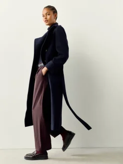 Jassen En Jacks|Next - Formele jas met colkraag Donkerblauw