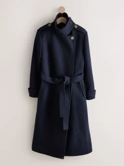 Jassen En Jacks|Next - Formele jas met colkraag Donkerblauw
