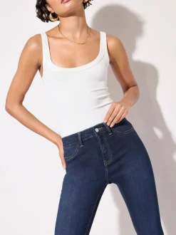 Jeans|Friends Like These - jegging met hoge taille Donkerblauw