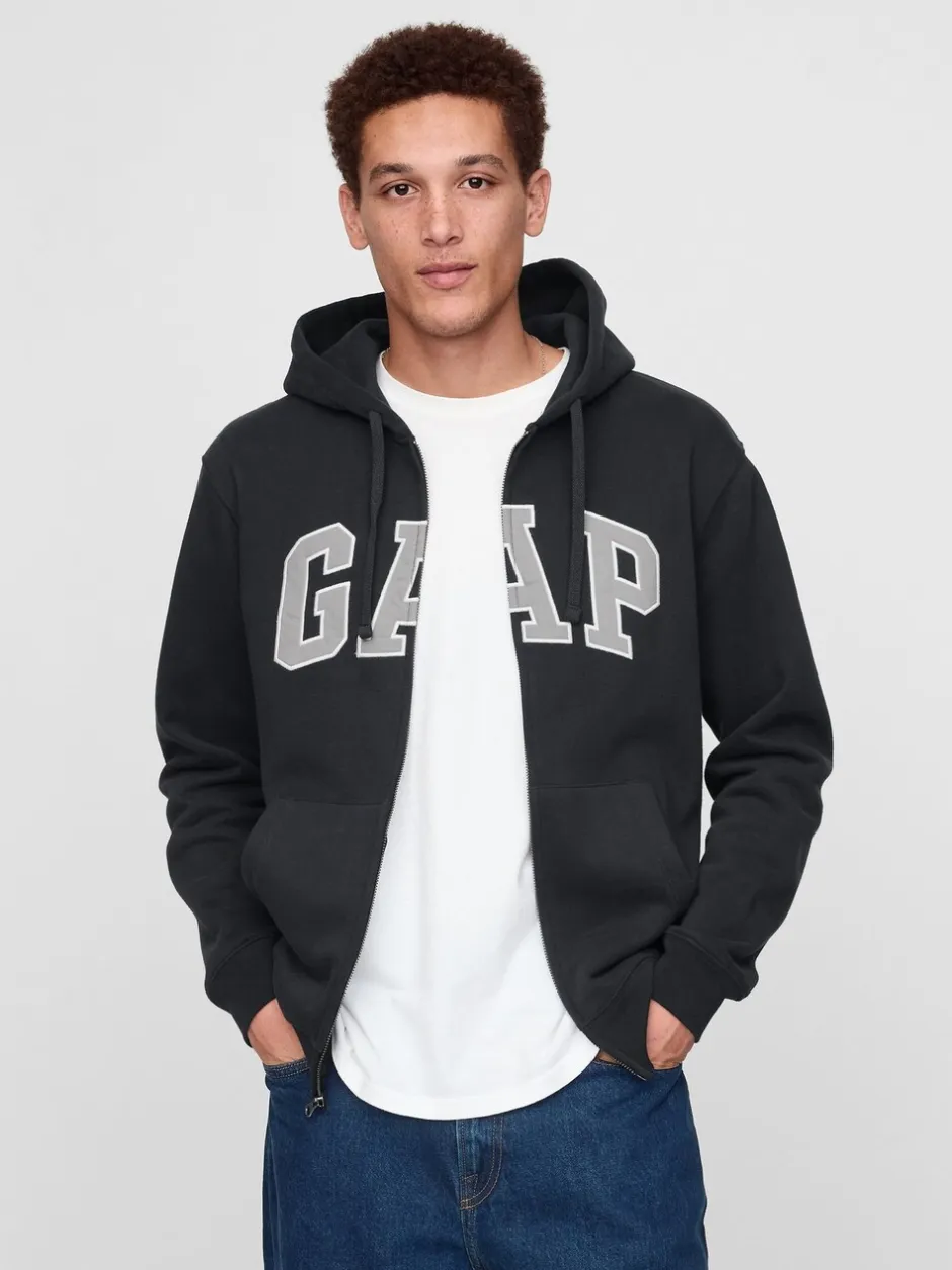 Sweaters En Hoody´S|Sweaters En Hoody´S*Gap - VintageSoft Arch Logo Full Zip Hoodie Donkerblauw