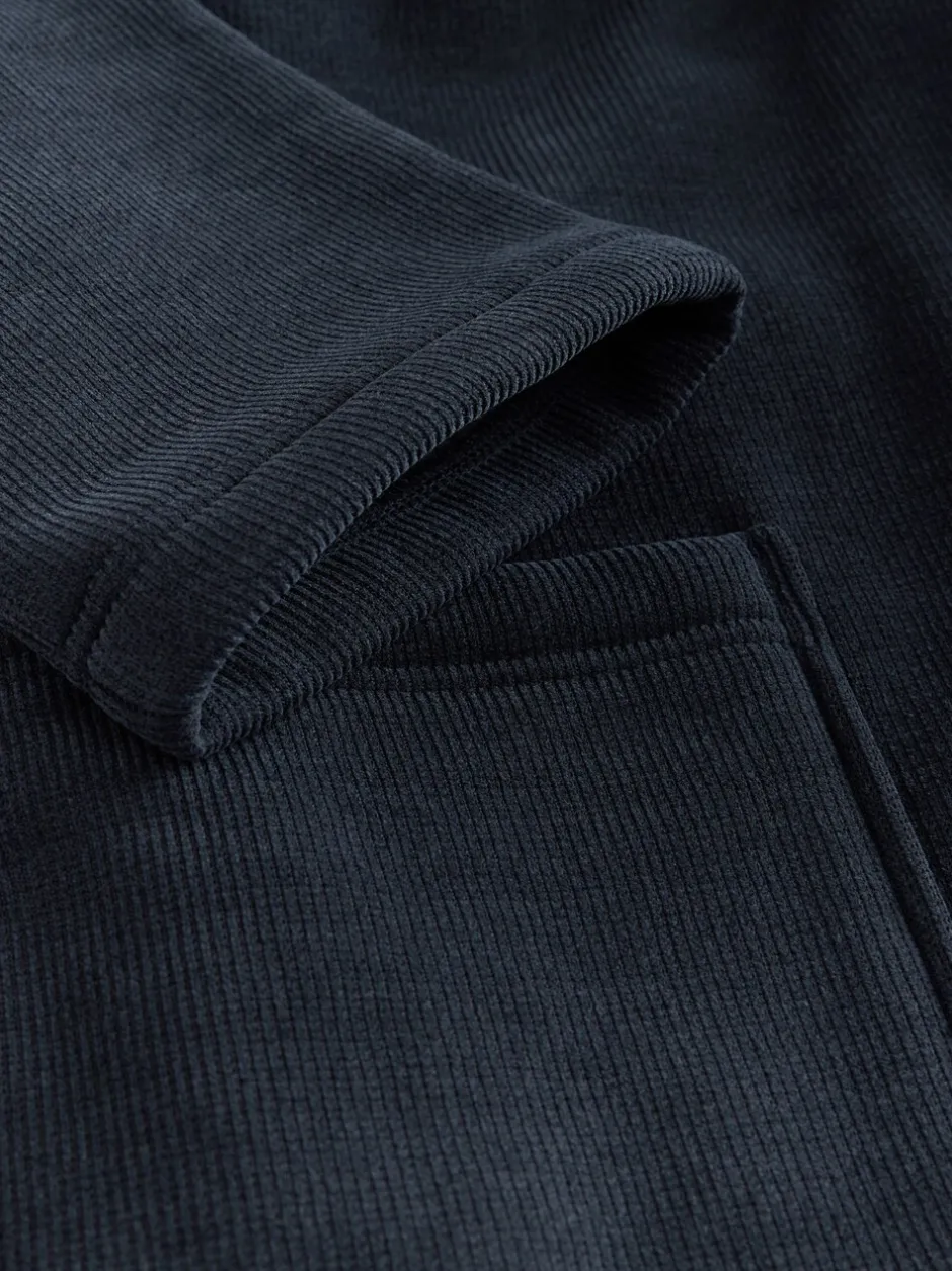 Loungewear|Kamerjassen En Badjassen*Next - Geribbelde kamerjas met textuur Donkerblauw