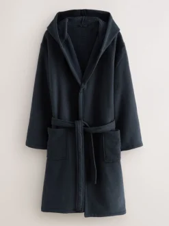 Loungewear|Kamerjassen En Badjassen*Next - Geribbelde kamerjas met textuur Donkerblauw
