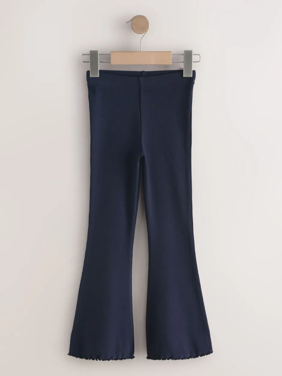 Broeken En Leggings|Next Donkerblauw - Geribde uitlopende legging (3-16 jr)