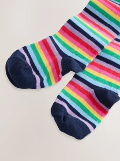 Sokken En Panty's|Sokken En Panty's*Next Donkerblauw - Gestreepte maillot met hoog katoengehalte