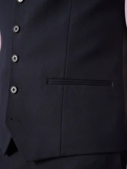 Vesten*Next Donkerblauw - Herenvest met textuur