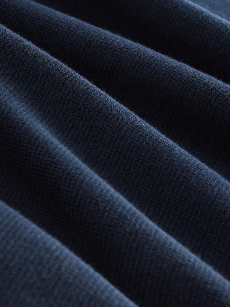 Gebreide Kleding|Next - Hertlogo - Regular fit 100% katoenen premium trui met korte rits Donkerblauw
