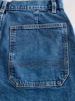 Jeans*Next - High Rise Utility Wijde pijpen Jeans Donkerblauw